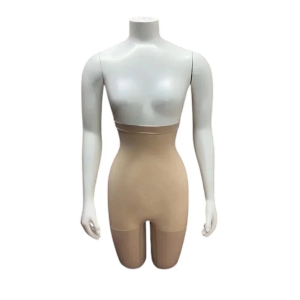SPANX Star Power‎ High-Waisted Mid-Thigh Shaping Shorts NWOT soft nude